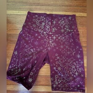 Red Starry High-Waisted Shorts